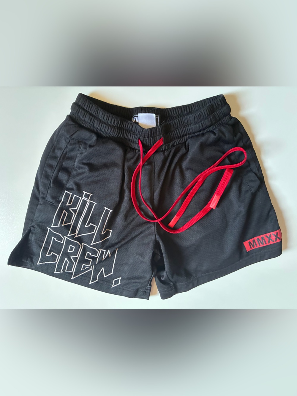 Kill Crew Women's Black and Red Shorts - Small